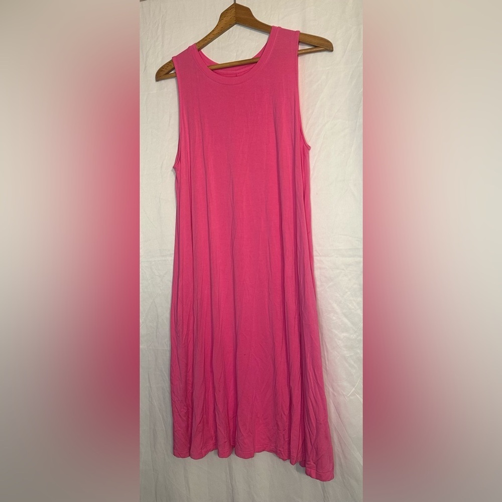 Time and Tru Women’s Pink Short Sleeve Dress size X-Large (16-18) with Pockets - Picture 3 of 11